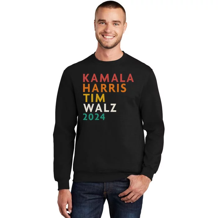 Retro Harris Waltz 2024  Kamala Harris Tim Waltz 2024 Tall Sweatshirt