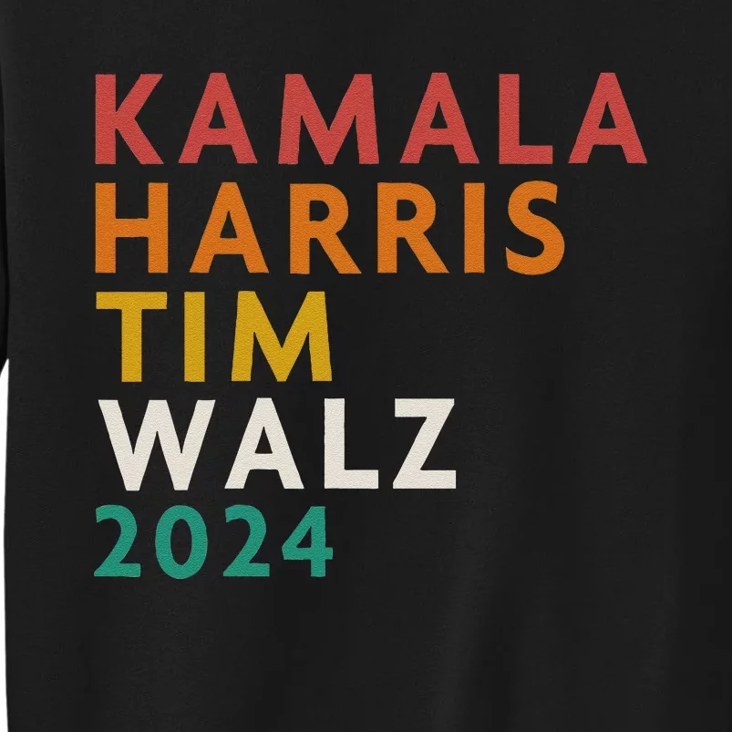 Retro Harris Waltz 2024  Kamala Harris Tim Waltz 2024 Tall Sweatshirt