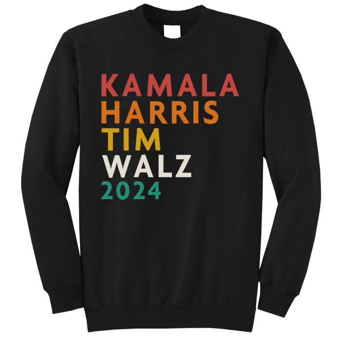 Retro Harris Waltz 2024  Kamala Harris Tim Waltz 2024 Tall Sweatshirt