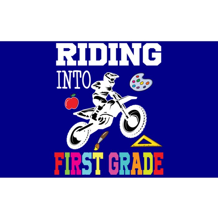 Riding Into 1st Grade Back To School Gift Bumper Sticker