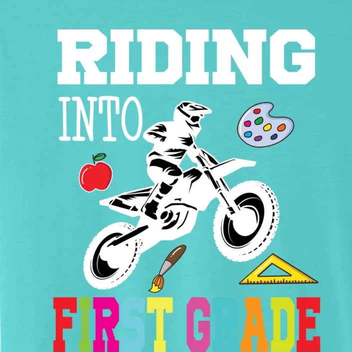 Riding Into 1st Grade Back To School Gift ChromaSoft Performance T-Shirt