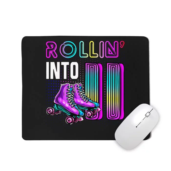 Rollin' Into 11 Roller Skating Rink 11th Birthday Party Mousepad