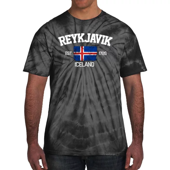 Reykjavik Iceland 1786 Vintage Tie-Dye T-Shirt