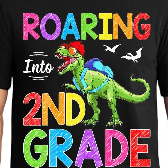 Roaring Into 2nd Grade Dinosaur Students Back To School Pajama Set