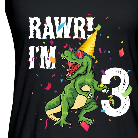 RAWR I’M 3RAWR I’M 3 Ladies Essential Flowy Tank