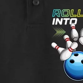 Rollin Into 6 Retro Bowling Birthday Party 6th Birthday Dry Zone Grid Performance Polo