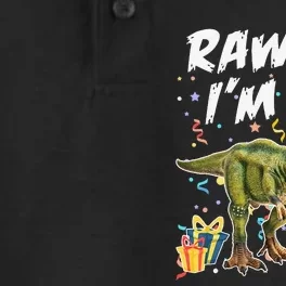 Rawr I'm 8 Birthday T Rex Dinosaur Party Gift For Dry Zone Grid Performance Polo