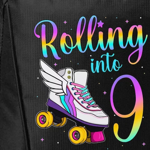 Rolling Into 9 years. Lets Roll I'm Turning 9 Roller Skates City Backpack