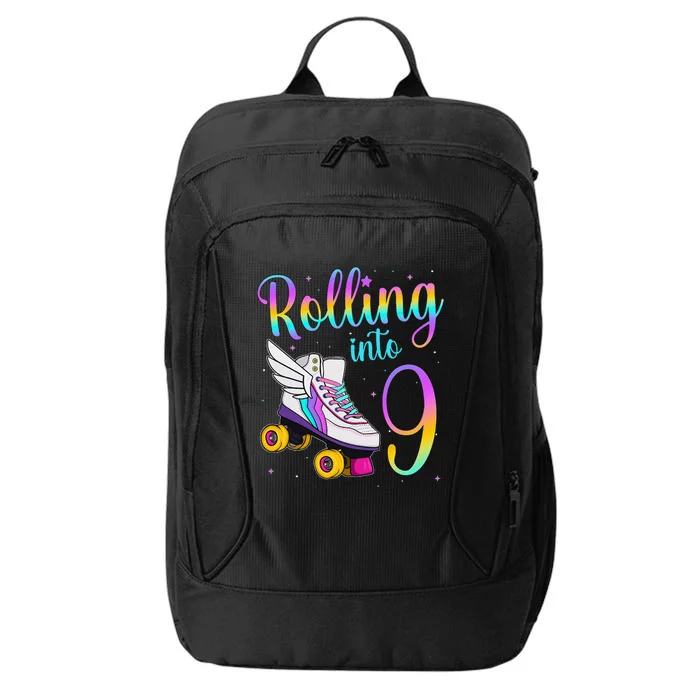 Rolling Into 9 years. Lets Roll I'm Turning 9 Roller Skates City Backpack