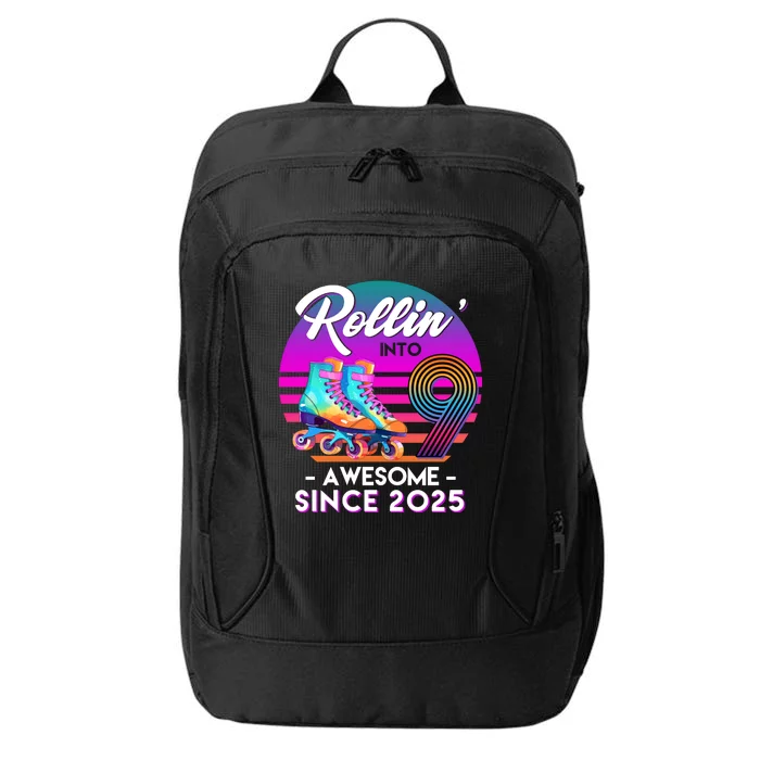 Rollin Into 9 Years Old Awesome Since 2025 Birthday City Backpack