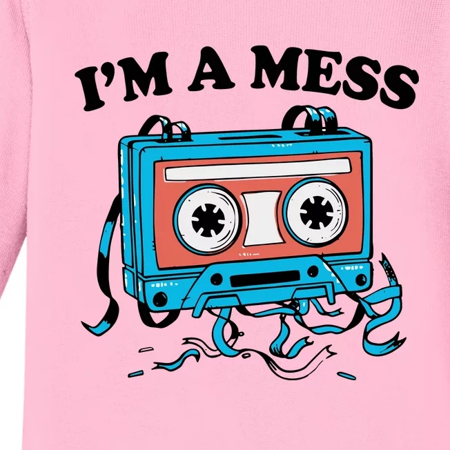 Radio IM A Mess Baby Long Sleeve Bodysuit