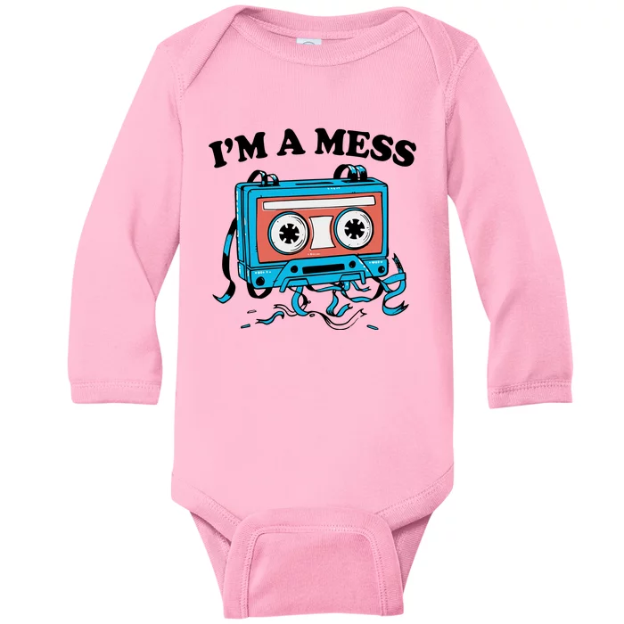 Radio IM A Mess Baby Long Sleeve Bodysuit