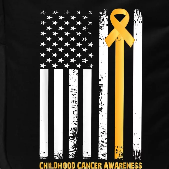 Ribbon In A Flag, Childhood Cancer Awareness Impact Tech Backpack