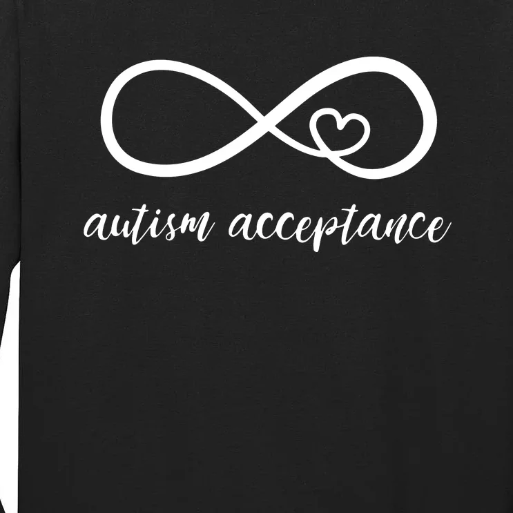 Red Instead Autism Shirt Autism Acceptance Tall Long Sleeve T-Shirt