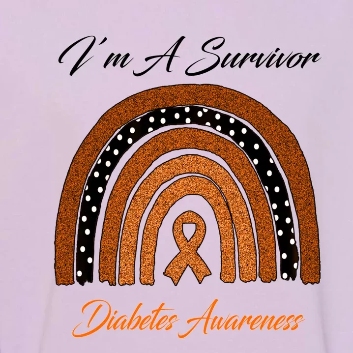 Rainbow I’m A Survivor Diabetes Awareness Meaningful Gift Garment-Dyed Sweatshirt