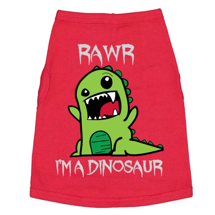 Rawr IM A Dinosaur Cartoon Trex Monster Doggie Tank