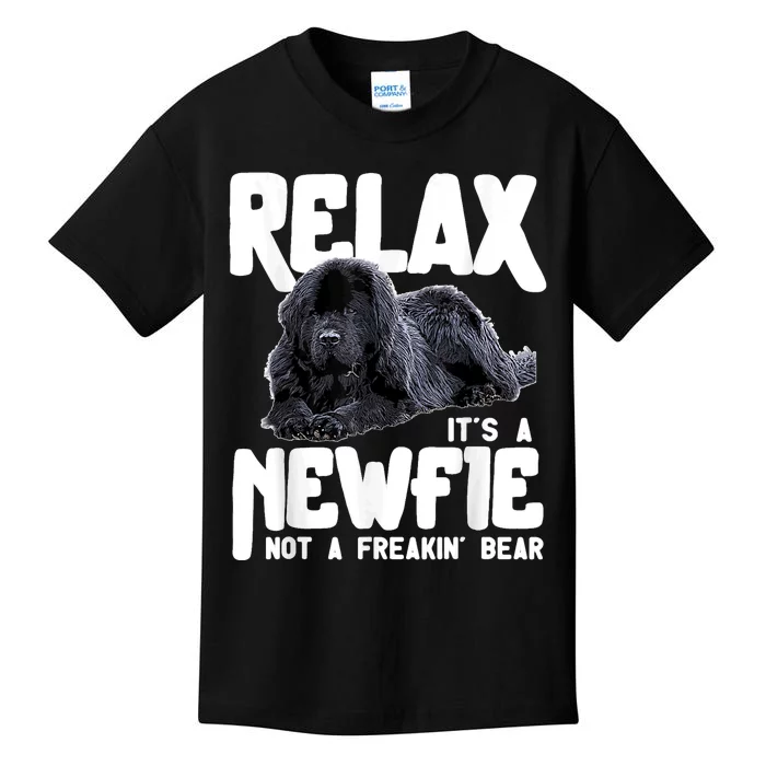 Relax ItS A Newfie Not A Freakin Bear Newfoundland Dog Kids T-Shirt