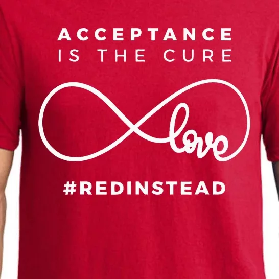 Red Instead Acceptance Of Autism Pajama Set