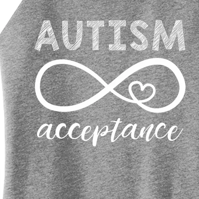 Red Instead Autism Autism Acceptance Women’s Perfect Tri Rocker Tank