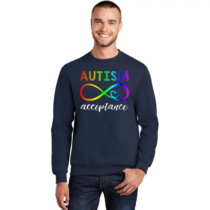 Red Instead Autism Cute Autism Acceptance Sweatshirt