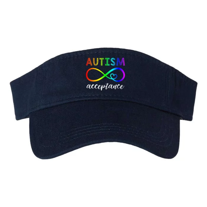 Red Instead Autism Cute Autism Acceptance Valucap Bio-Washed Visor