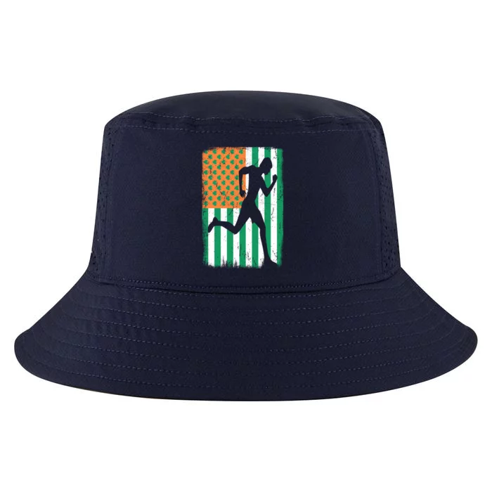 Running Irish American Flag St Patrick's Day Marathon Runner Funny Gift Cool Comfort Performance Bucket Hat