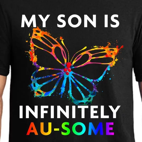 Red Instead Autism My Son Is Ausome Butterfly Pajama Set