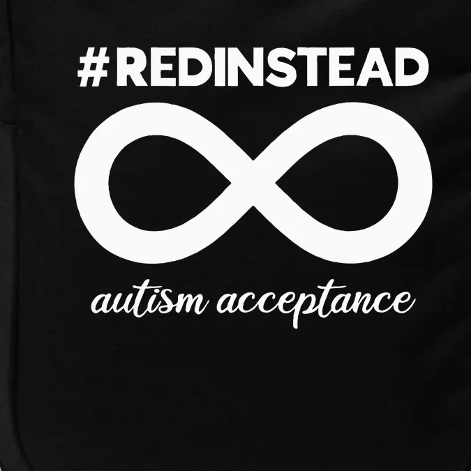 Red Instead Acceptance Of Autism Autistic Impact Tech Backpack