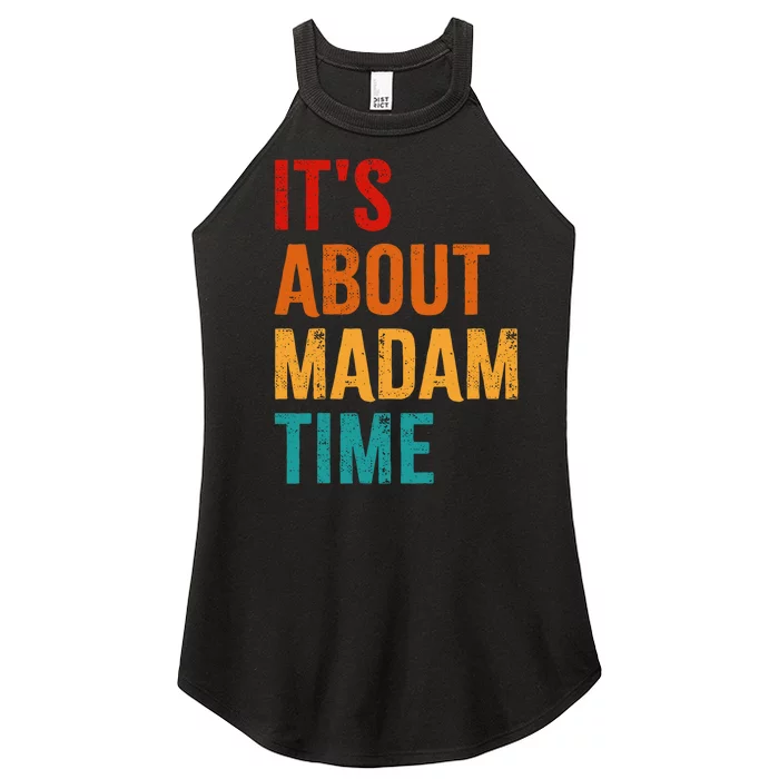 Retro ItS About Madam Time Women’s Perfect Tri Rocker Tank