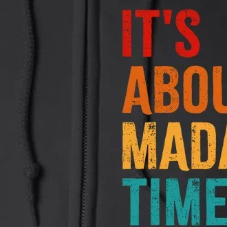 Retro ItS About Madam Time Full Zip Hoodie