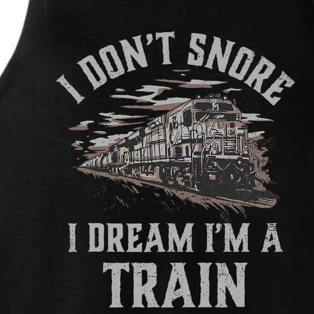 Railroad IM A Train Locomotive Engineer Steam Train Model Ladies Tri-Blend Wicking Tank