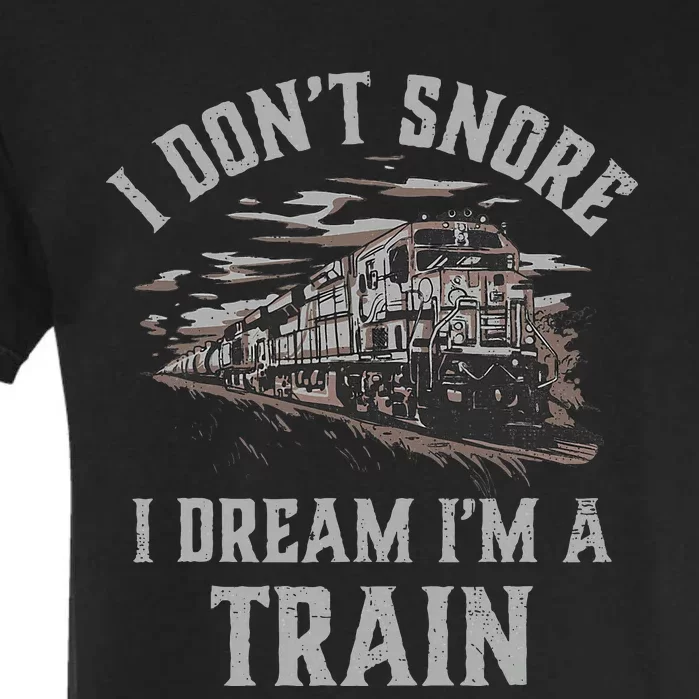 Railroad IM A Train Locomotive Engineer Steam Train Model Garment-Dyed Heavyweight T-Shirt