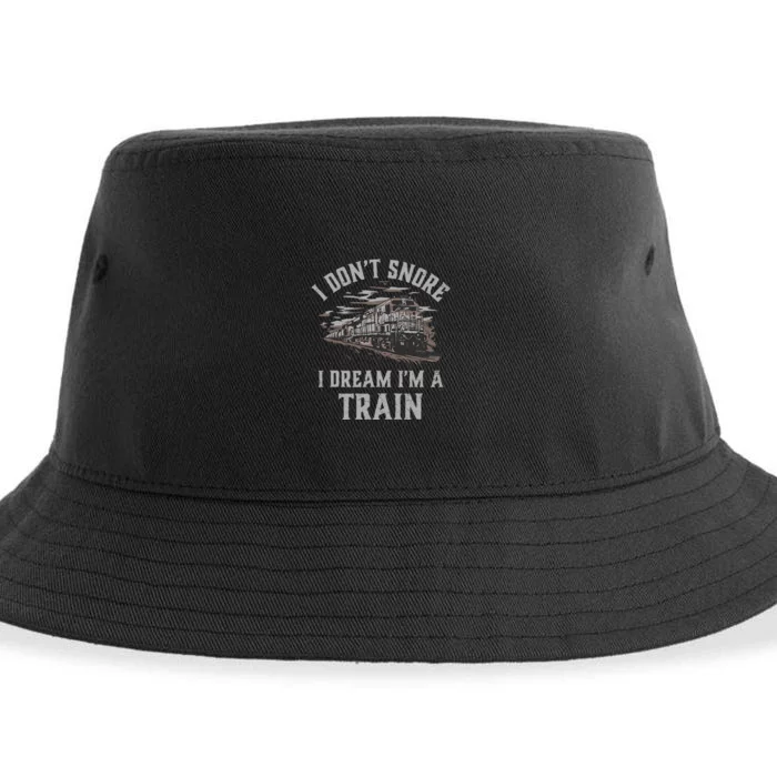 Railroad IM A Train Locomotive Engineer Steam Train Model Sustainable Bucket Hat