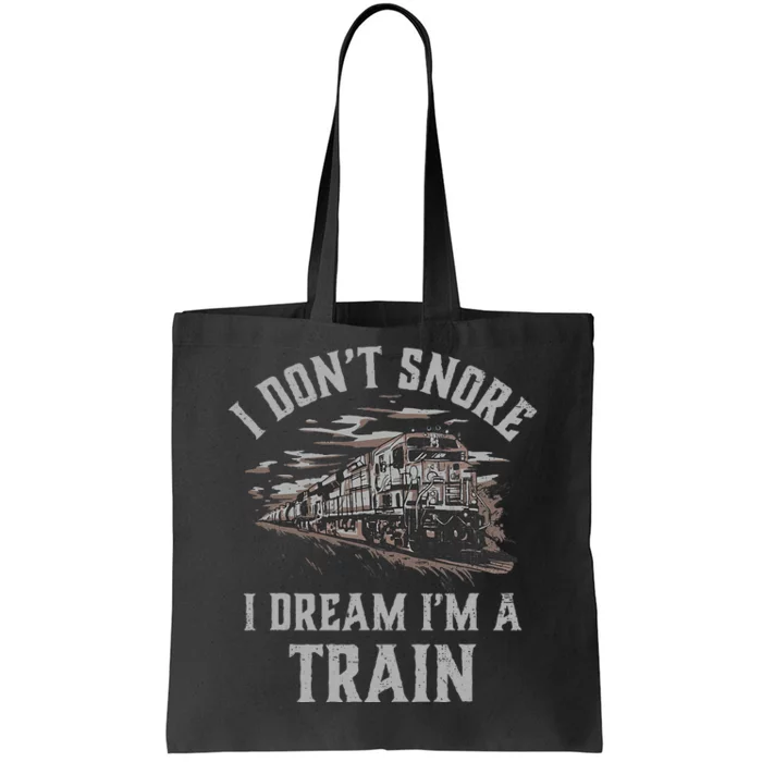 Railroad IM A Train Locomotive Engineer Steam Train Model Tote Bag