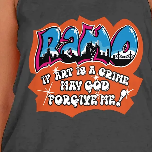 Ramo If Art Is A Crime May God Forgive Me Women's Knotted Racerback Tank