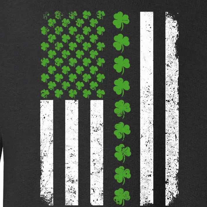 Retro Irish American Flag Distressed Flag St. Patrick's Day Toddler Sweatshirt