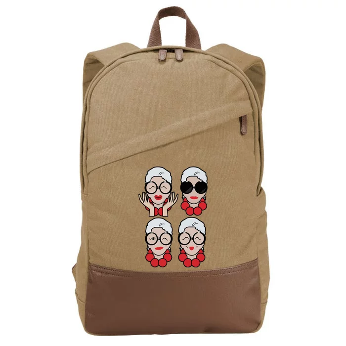 Rip Iris Apfel Crewneck More Is More And Less Is A Bore Cotton Canvas Backpack