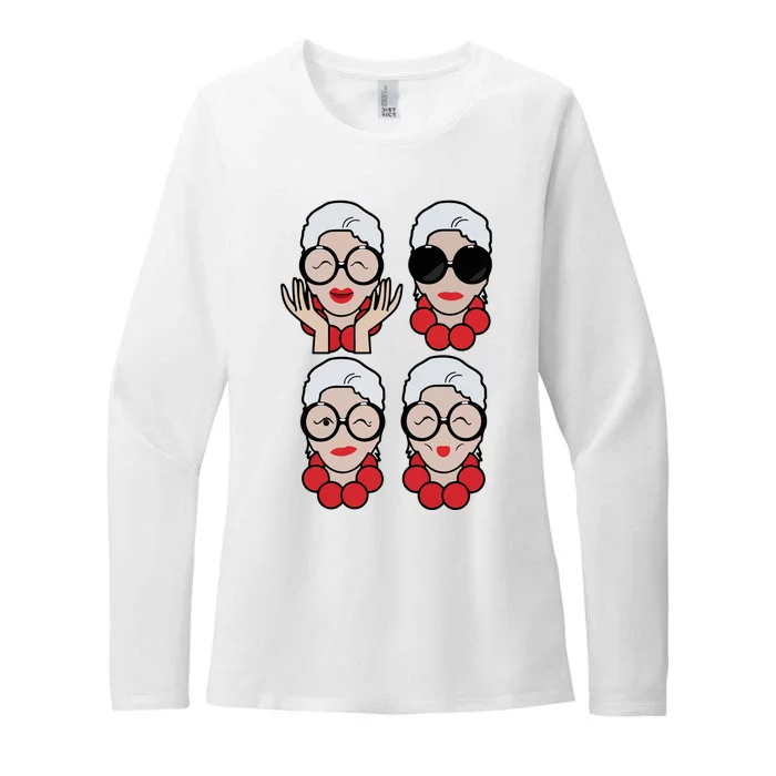 Rip Iris Apfel Crewneck More Is More And Less Is A Bore Womens CVC Long Sleeve Shirt