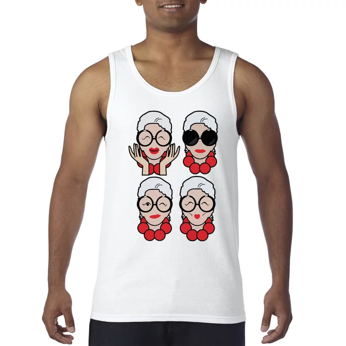 Rip Iris Apfel Crewneck More Is More And Less Is A Bore Tank Top