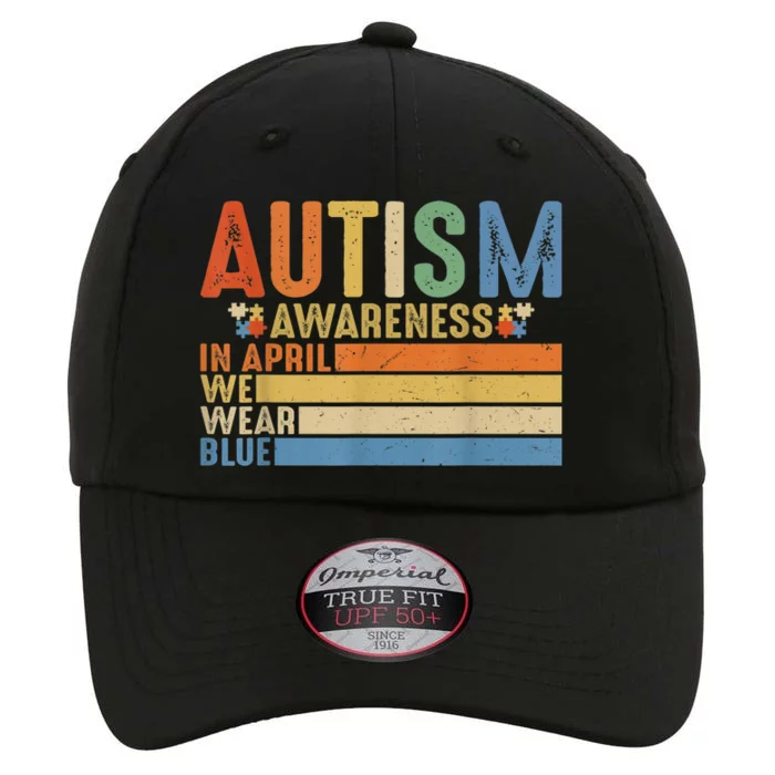 Retro IN APRIL WE WEAR BLUE Puzzle Autism Awareness Month The Original Performance Cap