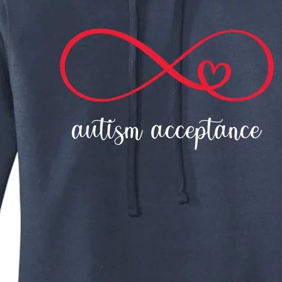 Red Instead Autism Meaningful Gift Autismacceptance Gift Women's Pullover Hoodie