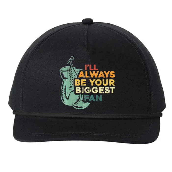 Retro I'll Always Be Your Biggest Fan Vintage Boxing Snapback Five-Panel Rope Hat