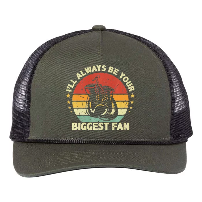 Retro I'll Always Be Your Biggest Fan Vintage Boxing Retro Rope Trucker Hat Cap