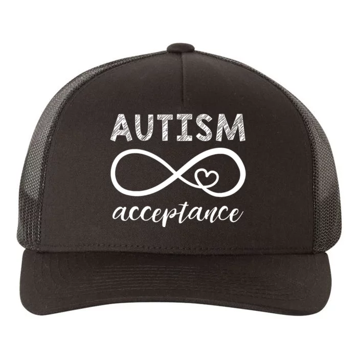 Red Instead Autism Acceptance Yupoong Adult 5-Panel Trucker Hat