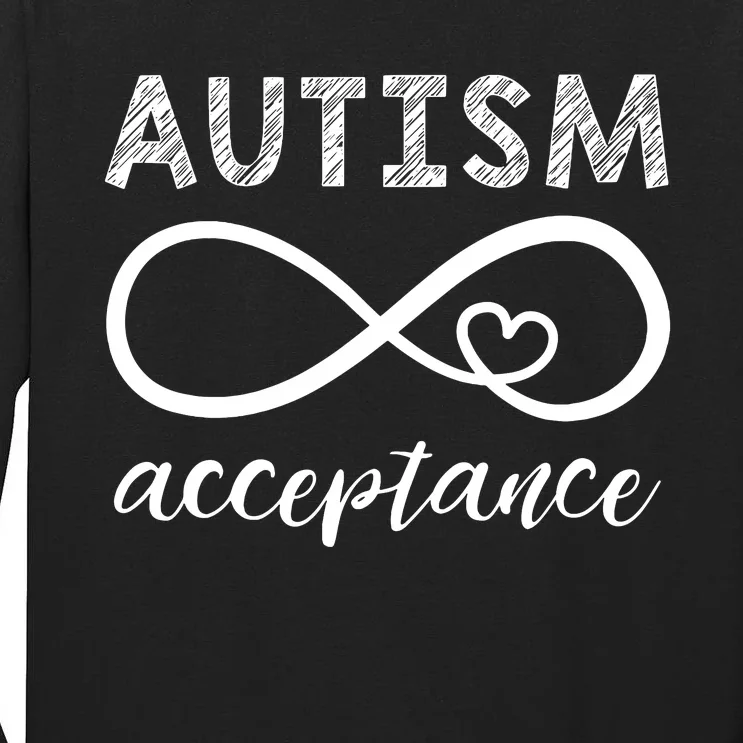 Red Instead Autism Acceptance Tall Long Sleeve T-Shirt