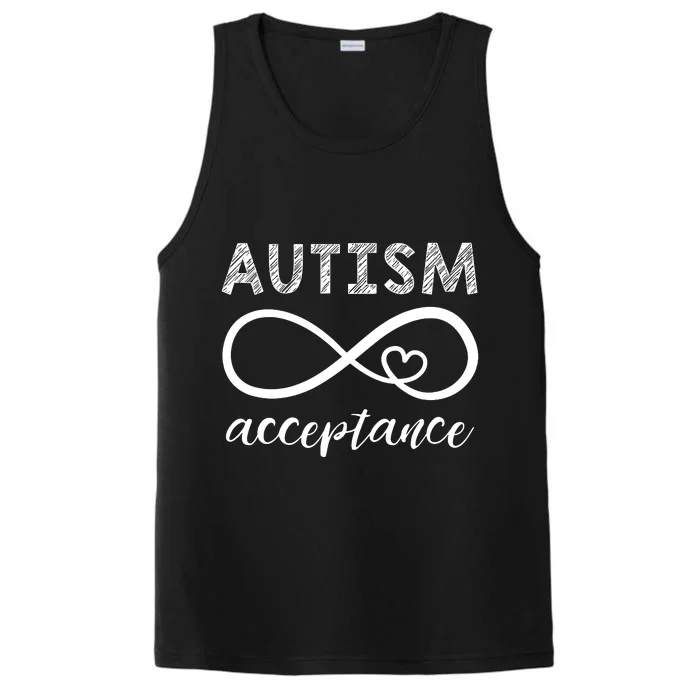 Red Instead Autism Acceptance Performance Tank