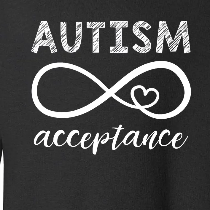 Red Instead Autism Acceptance Toddler Sweatshirt