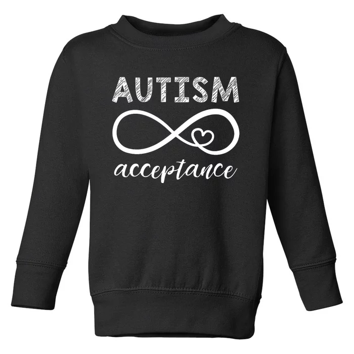 Red Instead Autism Acceptance Toddler Sweatshirt