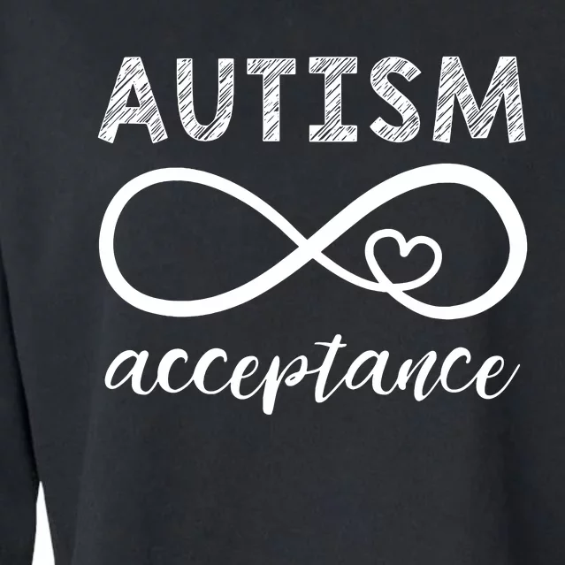 Red Instead Autism Acceptance Cropped Pullover Crew