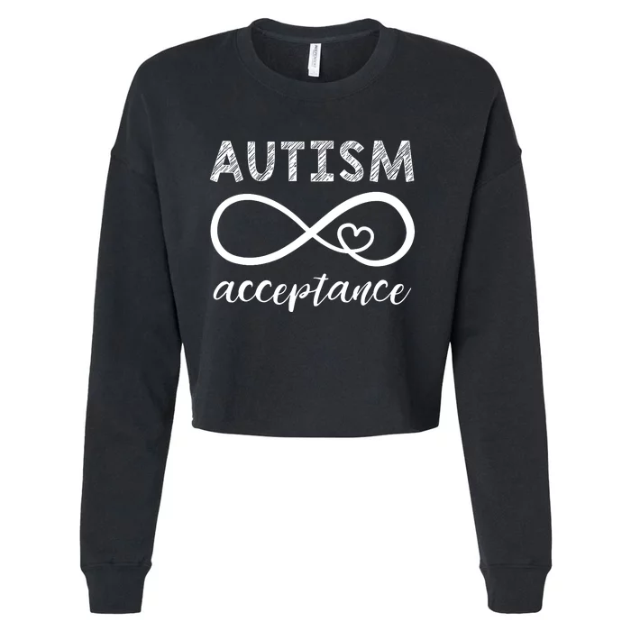 Red Instead Autism Acceptance Cropped Pullover Crew